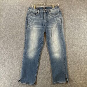 NYDJ Sheri Slim Womens Size 8 Lift Tuck Jeans Stretch Straight Denim Blue Y2K